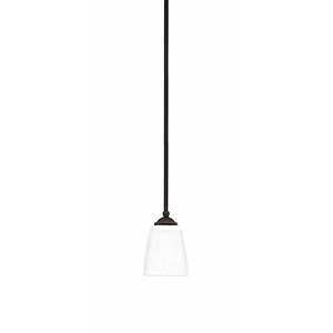 Zilo - 1 Light Stem Hung Mini Pendant-6.5 Inches Tall and 4.5 Inches Width