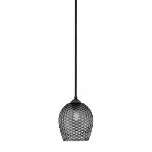 Zilo - 1 Light Stem Hung Mini Pendant-9.5 Inches Tall and 7.5 Inches Width