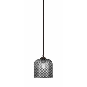 Zilo - 1 Light Stem Hung Mini Pendant-8.5 Inches Tall and 7 Inches Width