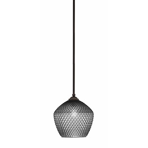 Zilo - 1 Light Stem Hung Mini Pendant-9.5 Inches Tall and 9 Inches Width
