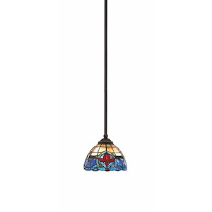 Zilo - 1 Light Stem Hung Mini Pendant-5.75 Inches Tall and 7 Inches Width
