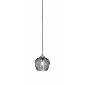 Zilo - 1 Light Stem Hung Mini Pendant-6.5 Inches Tall and 6.25 Inches Width