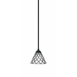 Zilo - 1 Light Stem Hung Mini Pendant-6.25 Inches Tall and 7 Inches Width