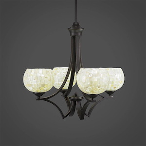 Zilo - 4 Light Chandelier-19.75 Inches Tall and 21.5 Inches Wide - 698865