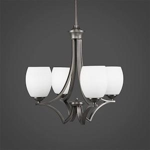 Zilo - 4 Light Chandelier-19.75 Inches Tall and 20 Inches Wide