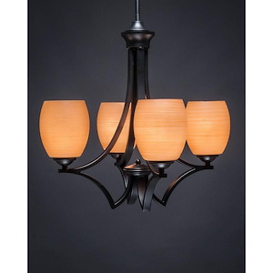 Zilo - 4 Light Chandelier-20 Inches Tall and 19.75 Inches Wide