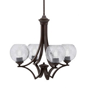 Zilo - 4 Light Uplight Chandelier-19.75 Inches Tall and 20.75 Inches Wide