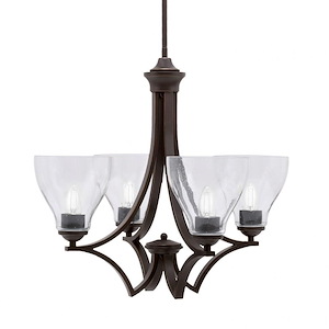 Zilo - 4 Light Uplight Chandelier-19.75 Inches Tall and 21.25 Inches Wide