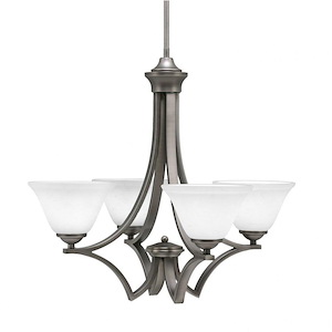 Zilo - 4 Light Uplight Chandelier-19.75 Inches Tall and 22.25 Inches Wide