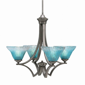 Zilo - 4 Light Uplight Chandelier-19.75 Inches Tall and 22.25 Inches Wide