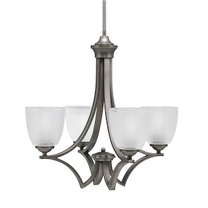 Zilo - 4 Light Uplight Chandelier-19.75 Inches Tall and 20 Inches Wide