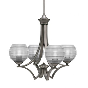 Zilo - 4 Light Uplight Chandelier-19.75 Inches Tall and 21 Inches Wide