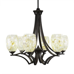 Zilo - 6 Light Chandelier-22.5 Inches Tall and 25.5 Inches Wide