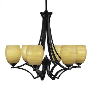 Zilo - 6 Light Chandelier-22.5 Inches Tall and 25.75 Inches Wide