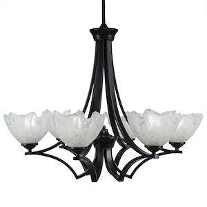 Zilo - 6 Light Chandelier-22.5 Inches Tall and 28 Inches Wide
