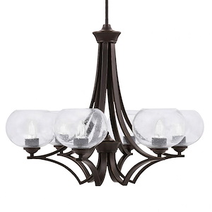 Zilo - 6 Light Uplight Chandelier-23 Inches Tall and 27.5 Inches Wide