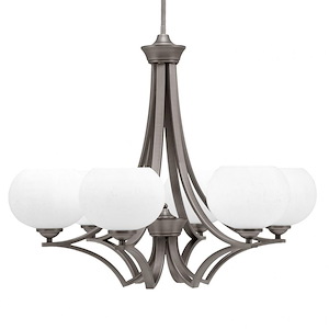 Zilo - 6 Light Uplight Chandelier-23 Inches Tall and 27.5 Inches Wide