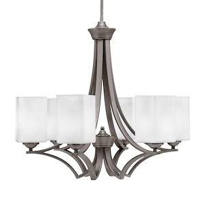 Zilo - 6 Light Uplight Chandelier-23 Inches Tall and 25 Inches Wide