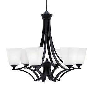Zilo - 6 Light Uplight Chandelier-23 Inches Tall and 25.25 Inches Wide