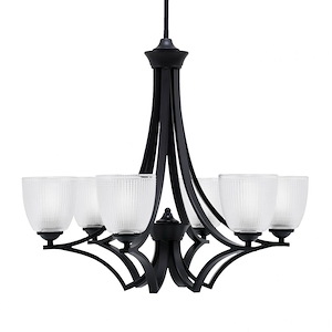 Zilo - 6 Light Uplight Chandelier-23 Inches Tall and 25.75 Inches Wide