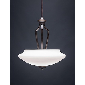 Zilo-Three Light Bowl Pendant-16 Inches Wide by 21 Inches High
