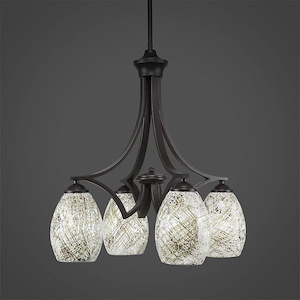 Zilo - 4 Light Chandelier-21 Inches Tall and 16.25 Inches Wide