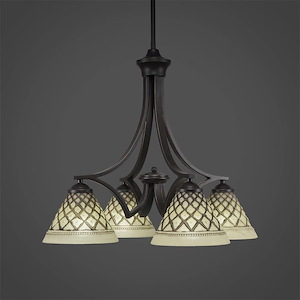 Zilo - 4 Light Chandelier-19.25 Inches Tall and 19.75 Inches Wide