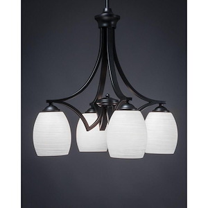 Zilo - 4 Light Chandelier-21 Inches Tall and 19.25 Inches Wide