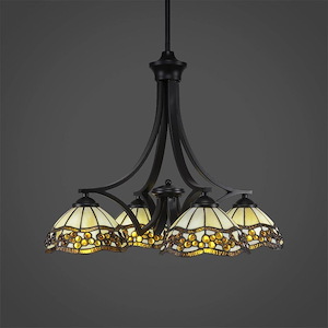 Zilo - 4 Light Chandelier-18.5 Inches Tall and 20.5 Inches Wide