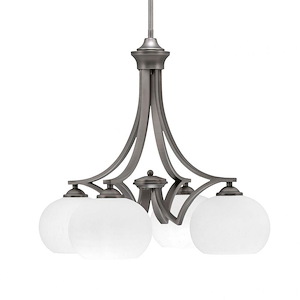 Zilo - 4 Light Downlight Chandelier-19 Inches Tall and 20 Inches Wide