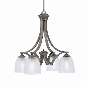 Zilo - 4 Light Downlight Chandelier-19.75 Inches Tall and 20.25 Inches Wide