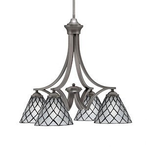 Zilo - 4 Light Downlight Chandelier-19.75 Inches Tall and 22 Inches Wide