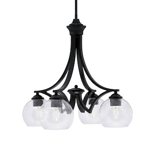 Zilo - 4 Light Downlight Chandelier-19.5 Inches Tall and 20.75 Inches Wide
