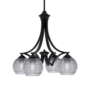 Zilo - 4 Light Downlight Chandelier-20 Inches Tall and 21 Inches Wide