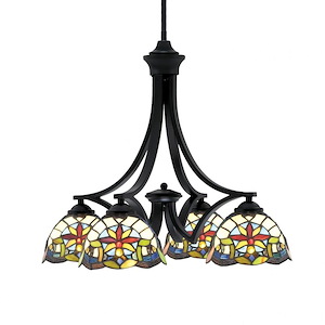 Zilo - 4 Light Downlight Chandelier-19 Inches Tall and 21.75 Inches Wide