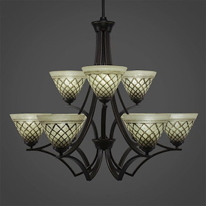 Zilo - 9 Light Chandelier-27.75 Inches Tall and 27.75 Inches Wide