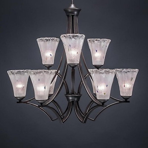 Zilo - 9 Light Chandelier-28 Inches Tall and 30 Inches Wide