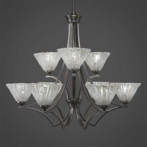 Zilo - 9 Light Chandelier-27.75 Inches Tall and 31.75 Inches Wide