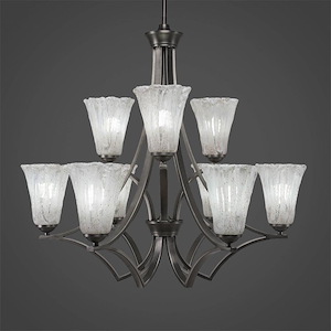 Zilo - 9 Light Chandelier-27.75 Inches Tall and 30 Inches Wide