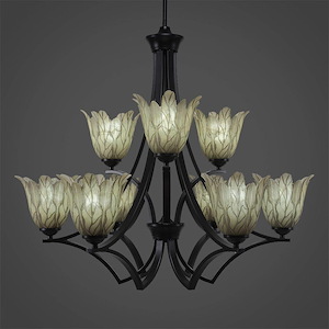 Zilo - 9 Light Chandelier-27.75 Inches Tall and 28.25 Inches Wide