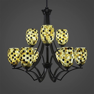 Zilo - 9 Light Chandelier-27.75 Inches Tall and 26 Inches Wide