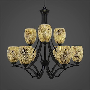 Zilo - 9 Light Chandelier-27.75 Inches Tall and 29.25 Inches Wide