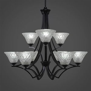 Zilo - 9 Light Chandelier-27.75 Inches Tall and 27.5 Inches Wide