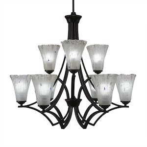 Zilo - 9 Light Chandelier-28 Inches Tall and 30 Inches Wide