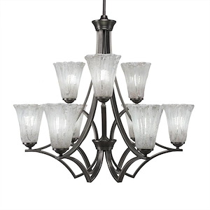 Zilo - 9 Light Chandelier-27.75 Inches Tall and 30 Inches Wide