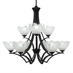 Zilo - 9 Light Chandelier-28 Inches Tall and 31.75 Inches Wide
