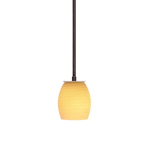 Apollo - 1 Light Stem Mini Pendant With Hang Straight Swivel-6.25 Inches Tall and 5 Inches Wide