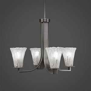 Apollo - 4 Light Chandelier-18 Inches Tall and 23.25 Inches Wide