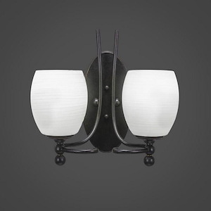 Capri - 2 Light Wall Sconce-13 Inches Tall and 6.5 Inches Wide