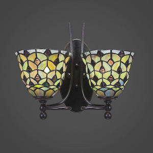 Capri - 2 Light Wall Sconce-12.25 Inches Tall and 14.75 Inches Wide